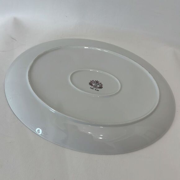 Castlecourt Rose Glow Serving Platter Fine China Japan 12 Inches X 9 1/4 Inches - Picture 3 of 6